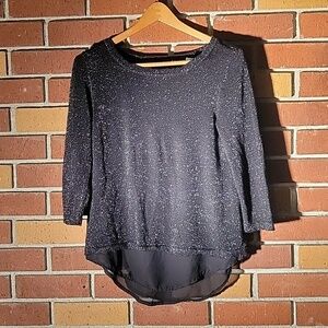 Verve Ami Black Sparkly Sweater, Size S